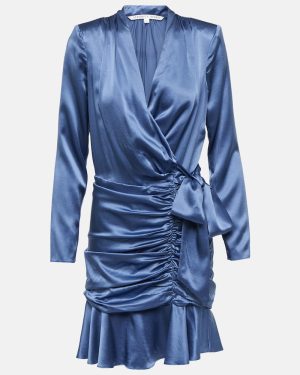 Veronica Beard Agatha silk-blend satin wrap dress