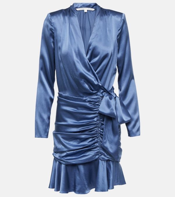 Veronica Beard Agatha silk-blend satin wrap dress