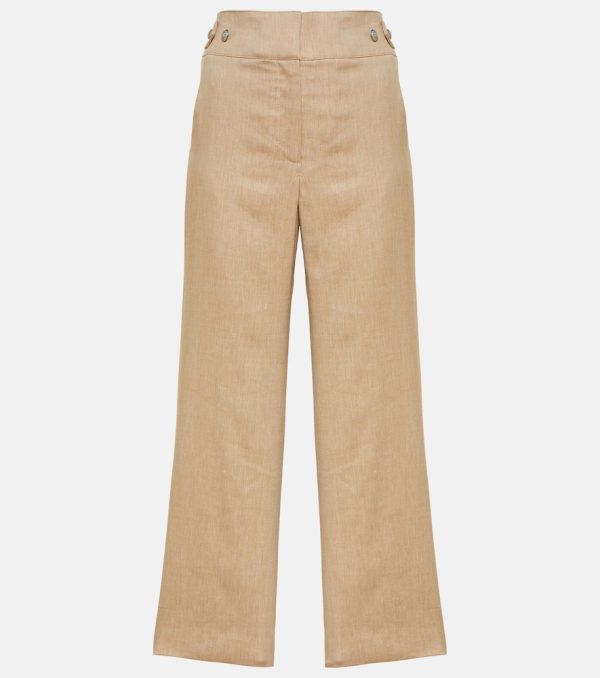 Veronica Beard Aubrie linen-blend cropped pants