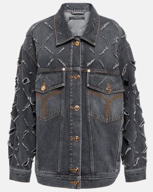 Versace Distressed denim jacket