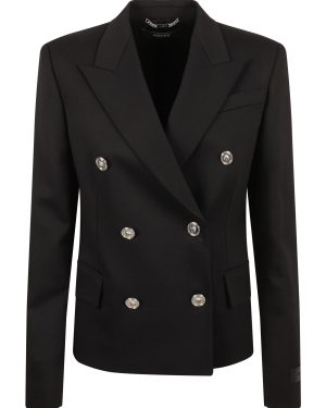 Versace Double-breasted Cropped Blazer