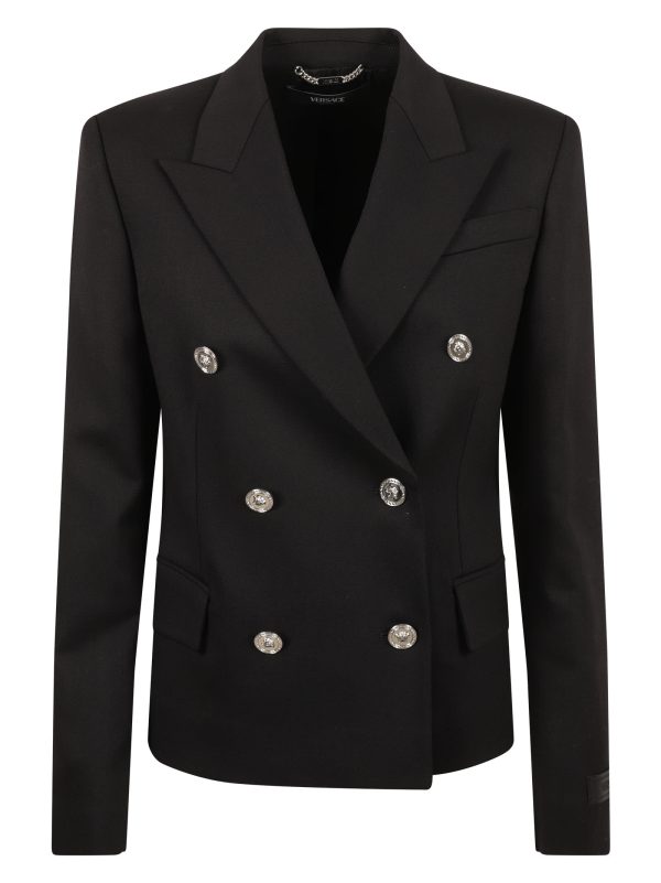 Versace Double-breasted Cropped Blazer