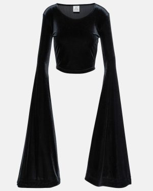Vetements Velvet crop top