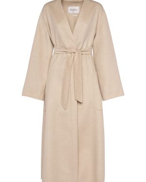 Vezzoso Belted Camel Coat
