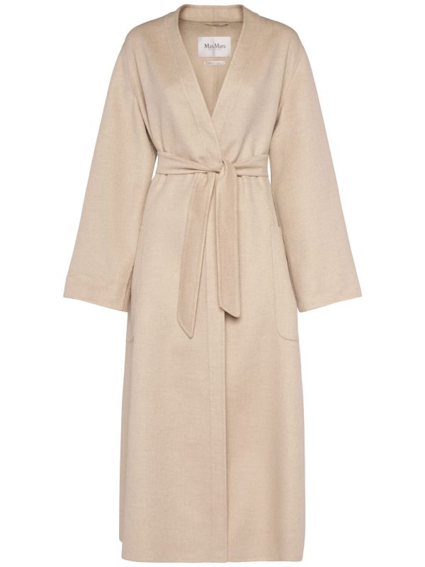 Vezzoso Belted Camel Coat