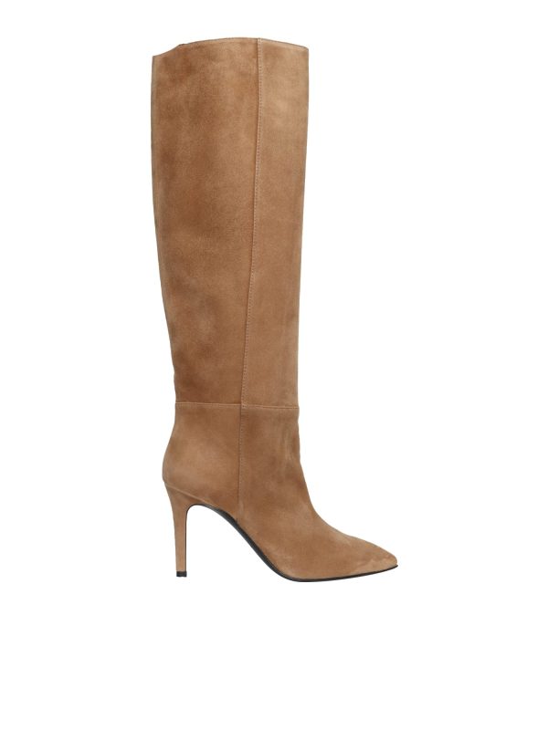 Via Roma 15 Beige Heeled Boot