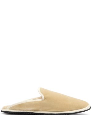 Vibi Venezia Velvet Sliders - Beige - 39 (IT39/ UK6)