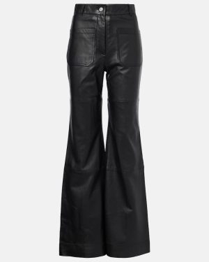Victoria Beckham Alina high-rise leather bootcut pants