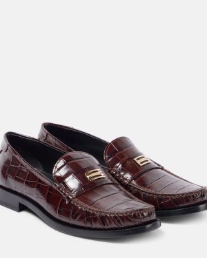 Victoria Beckham Croc-effect leather loafers