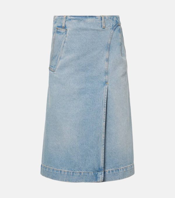 Victoria Beckham Denim wrap skirt
