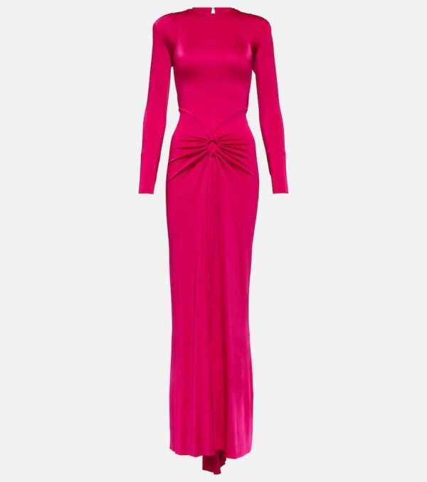 Victoria Beckham Gathered jersey maxi dress