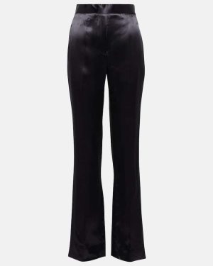 Victoria Beckham High-rise straight-leg satin pants