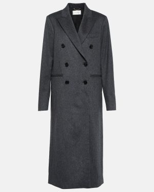 Victoria Beckham Melange double-breasted wool coat
