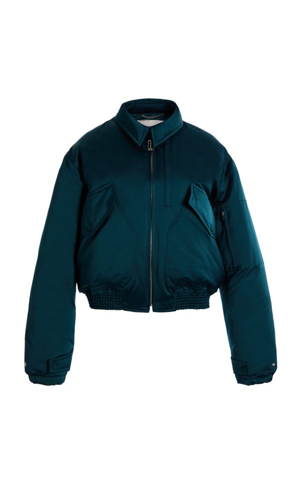 Victoria Beckham - Padded Bomber Jacket - Green - UK 6 - Only At Moda Operandi