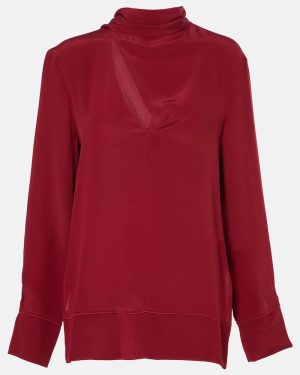 Victoria Beckham Scarf-detail silk blouse
