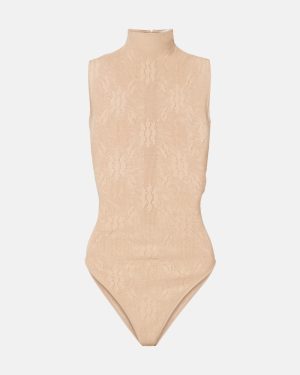 Victoria Beckham Sheer high-neck lace bodysuit