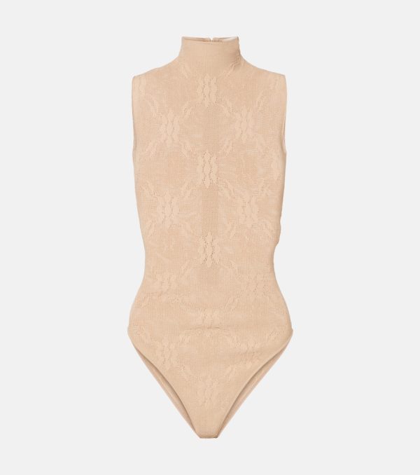 Victoria Beckham Sheer high-neck lace bodysuit