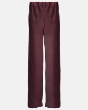 Vince High-rise satin wide-leg pants