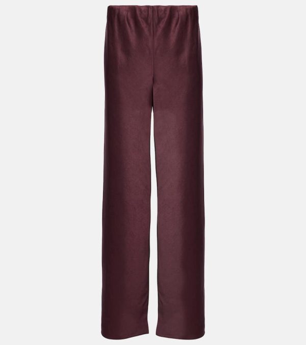 Vince High-rise satin wide-leg pants