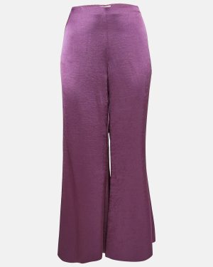 Vince Mauve Pink Satin Flared Trousers M