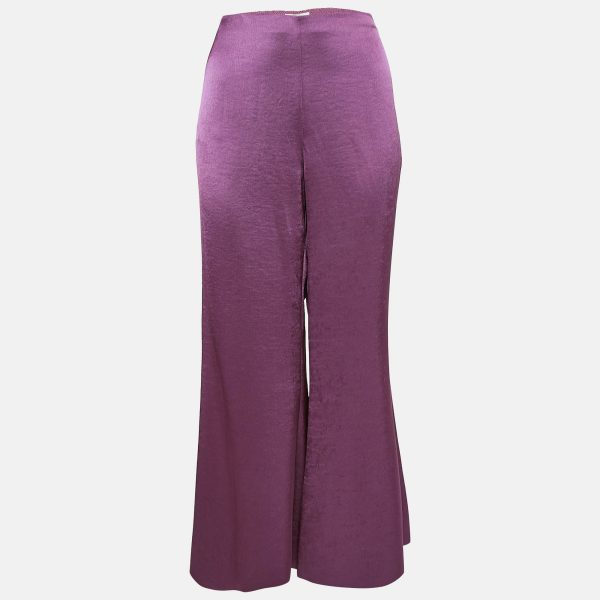 Vince Mauve Pink Satin Flared Trousers M