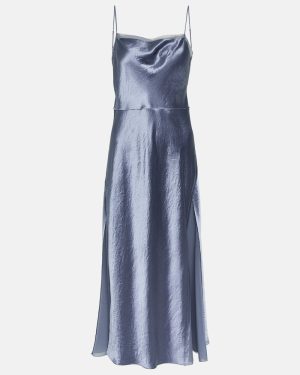 Vince Satin and organza slip dress