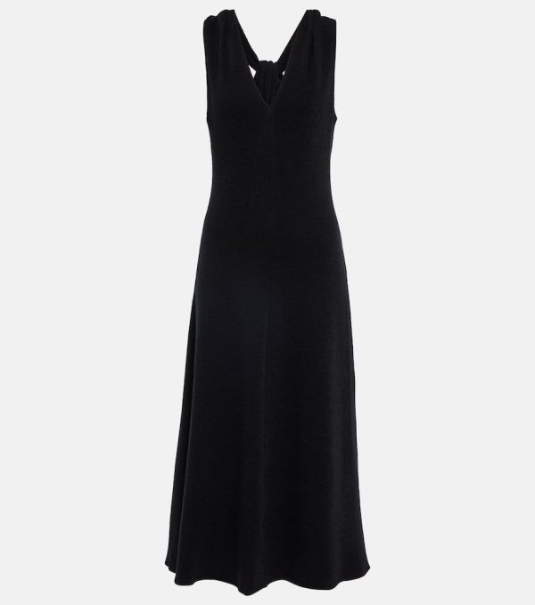 Vince Twisted back wool-blend halter dress
