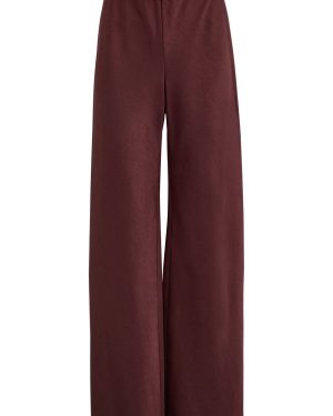 Vince Wide-leg Satin Trousers - Dark Red - M (UK12 / M)