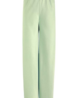 Vince Wide-leg Satin Trousers - Light Green - L (UK14 / L)