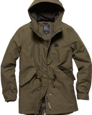 Vintage Industries Indy Parka Ladies Jacket, green, Size XS for Women