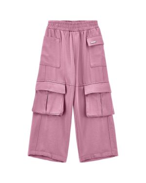 Viscose Blend Satin Cargo Pants