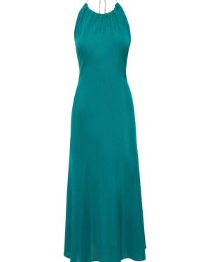 Viscose Knit Halter Neck Long Dress