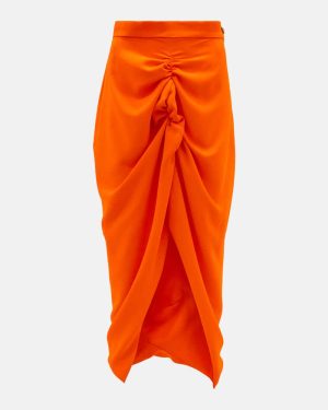 Vivienne Westwood Panther asymmetrical crepe midi skirt