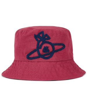 Vivienne Westwood Sonnet Orb-embroidered Canvas Bucket hat - Red - One Size