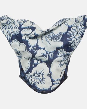 Vivienne Westwood Sunday floral denim corset top