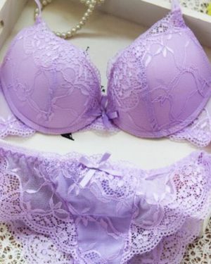 Vogue Secret Brand Lace Embroidery Bra Set Women Plus Size Push Up Padded Sexy Underwear Set Bra and Panties 32 34 36 ABC Cup