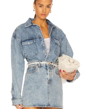 WARDROBE.NYC Denim Jacket in Blue - Denim-Light. Size L (also in XL).