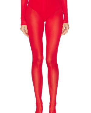WARDROBE.NYC Sheer Tights in Red - Red. Size S (also in XS, XXS).