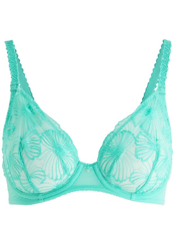 Wacoal Cateline Lace Plunge bra - Turquoise - 36D