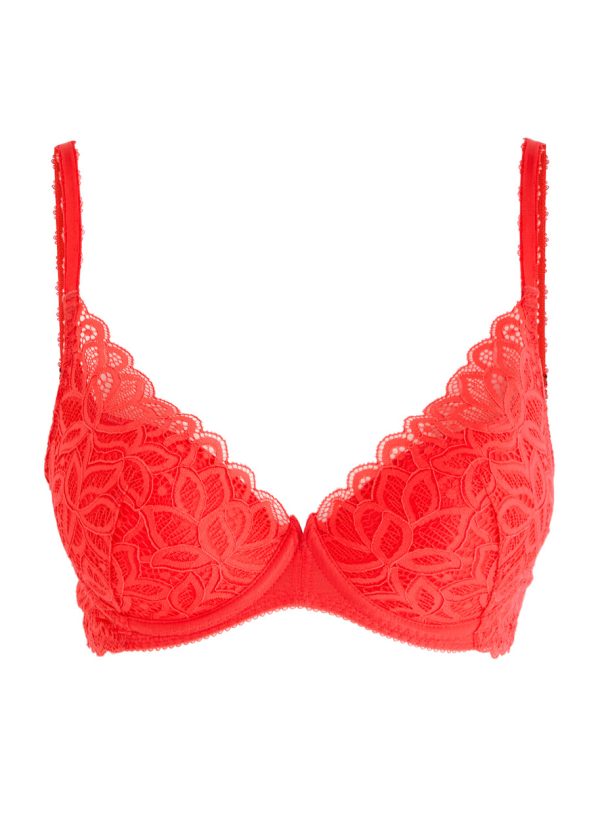 Wacoal Raffine Lace Plunge bra - Red - 32DD