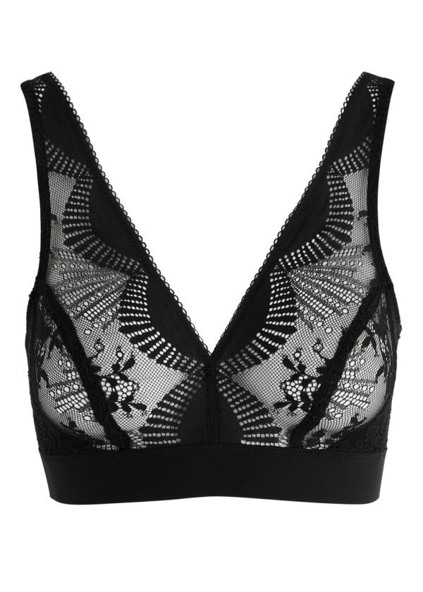 Wacoal Sensu Lace Bralette - Black - XL (UK16 /xl)