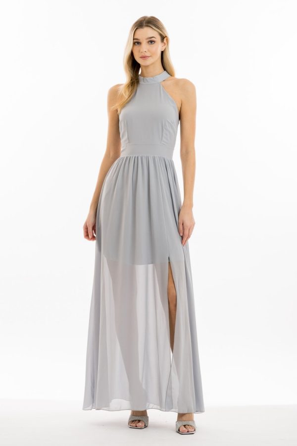 WalG Halter Neck Maxi Dress