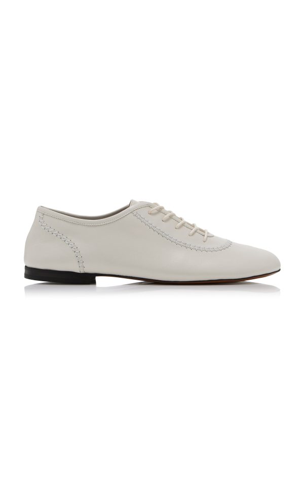 Wales Bonner - Delta Leather Brogues - White - IT 37 - Moda Operandi