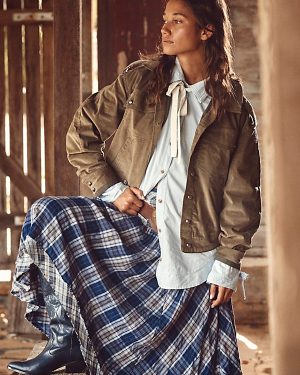 We The Free Officer Velvet Jacket at Free People in Gravel Stone, Size: Small