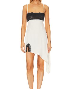WeWoreWhat Lace Asymmetrical Slip Dress in Ivory. Size S.