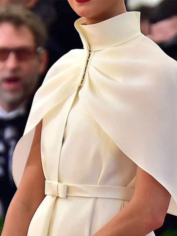 Wedding Wrap Ivory Half Sleeves Portrait Neck Cap Sleeves Tops Stretch Crepe Bridal Cover Ups