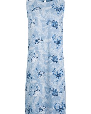 Weird Fish Adenea Organic Cotton Jersey Shift Dress Pale Denim Size 10