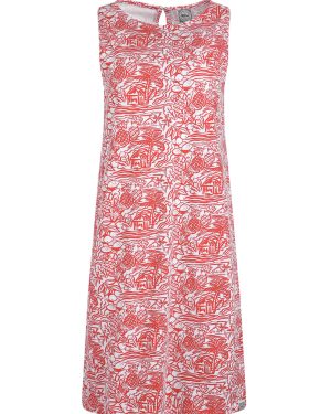 Weird Fish Adenea Organic Cotton Jersey Shift Dress Rich Red Size 10