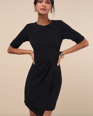 Westwood Black Half Sleeve Sheath Dress