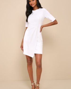 Westwood White Half Sleeve Sheath Dress